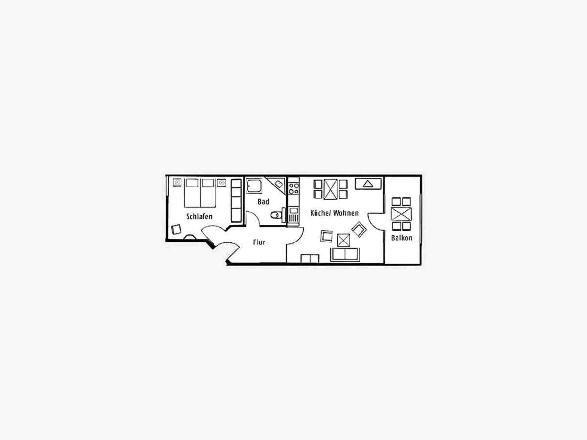 Duenenpark Binz - Komfortplus Ferienwohnung Mit 1 Schlafzimmer Und Balkon Im Dachgeschoss 136 Luaran gambar